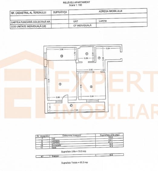 Apartament cu 2 camere decomandat în Lumina