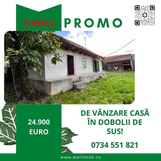 Casă individuală cu 2 camere cu Teren 537 Mp în Boroșneu Mare