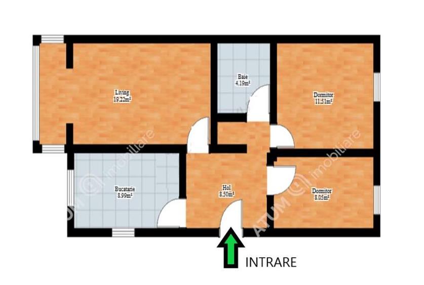 Apartament cu 3 camere decomandat, mobilat în Vasile Aaron
