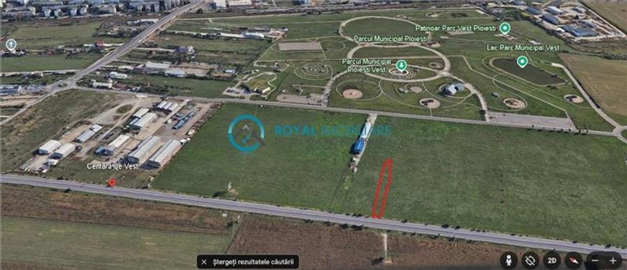 Teren agricol intravilan de 2462 mp, în Vest