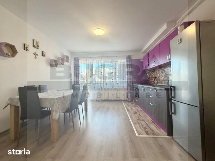 Apartament cu 2 camere semidecomandat, mobilat în Baciu