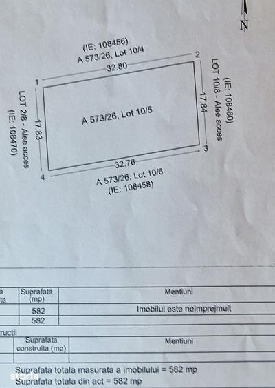Teren de 546 mp, în Corbu