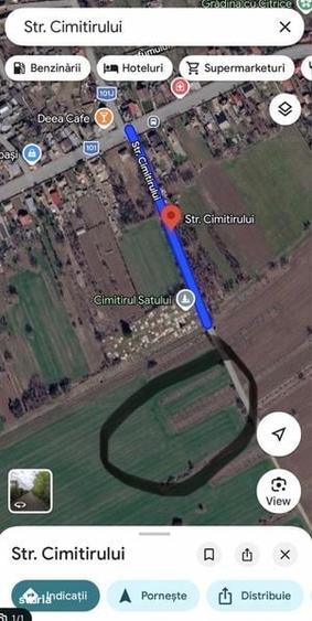 Teren de 3400 mp, în Grădiștea