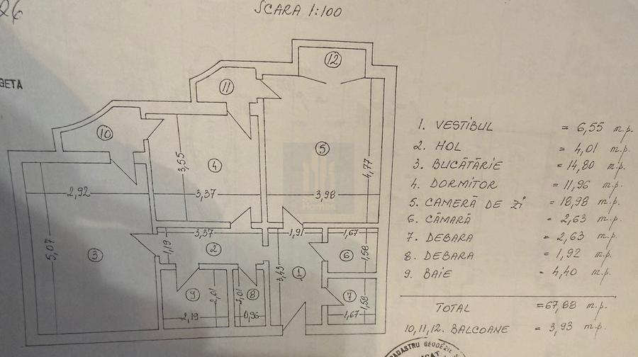 Apartament cu 2 camere decomandat, mobilat în Unirii