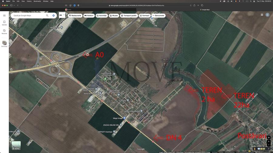 Teren agricol extravilan de 220000 mp, în Est