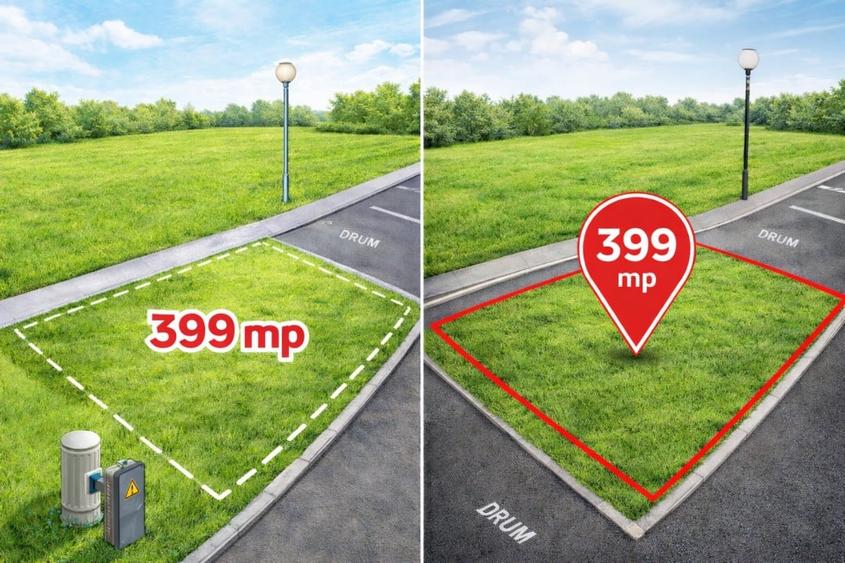 Teren Construcții intravilan de 399 mp, în Cetate