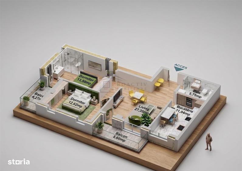 Proiect bloc nou | 3 camere | Centru | 3c-4677 - 8