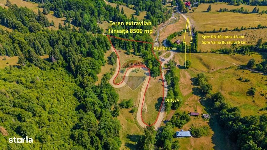 Teren 8500 mp, Valea Dalghiului - Vama Buzaului - vedere catre Ciucas - 9
