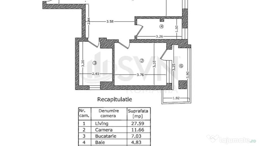Apartament cu 2 camere decomandat în Chibrit