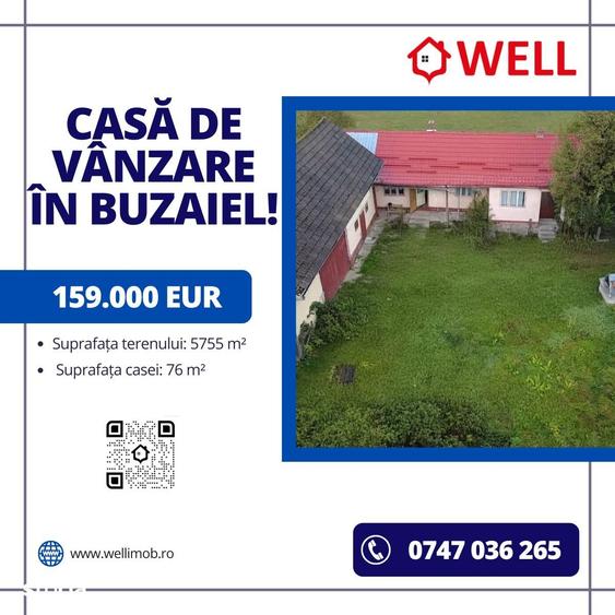Casă cu 3 camere cu Teren 5755 Mp în Vama Buzăului