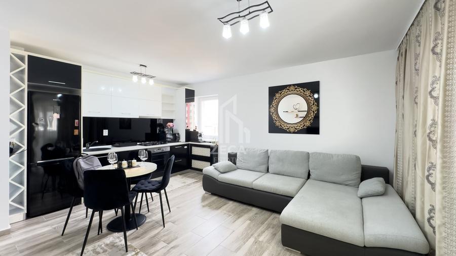Apartament cu 2 camere semidecomandat, mobilat în Popești-Leordeni