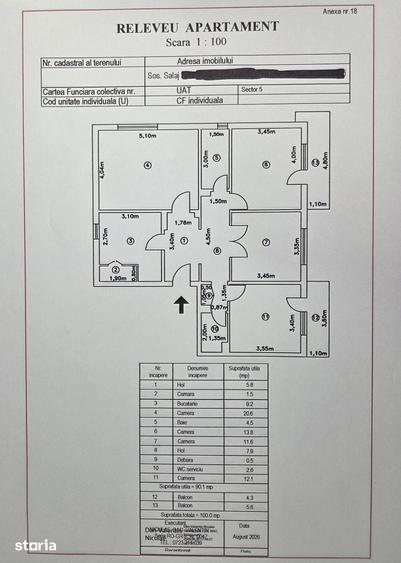 Apartament cu 4 camere în Rahova