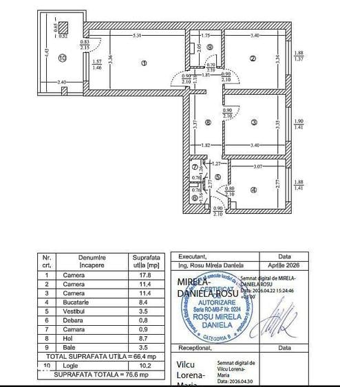 Apartament cu 3 camere decomandat în Pantelimon