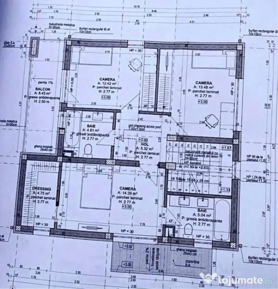 Casă cu 4 camere cu Teren 401 Mp în Luna