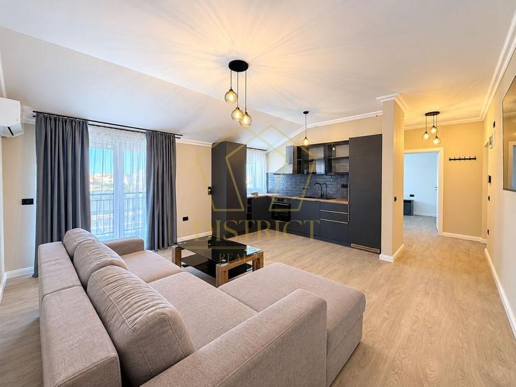 Apartament cu 2 camere semidecomandat, mobilat în Giroc