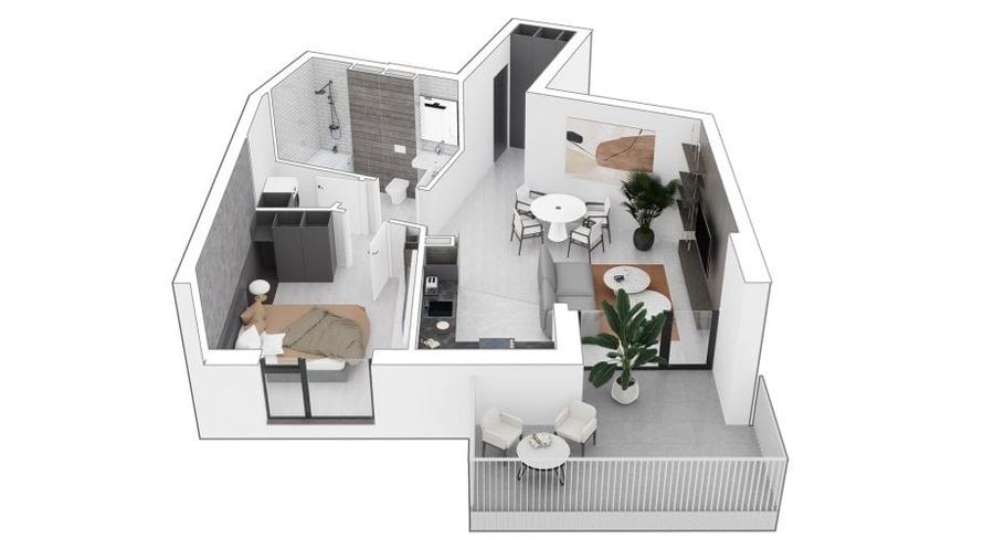 Apartament cu 2 camere semidecomandat în Mehala