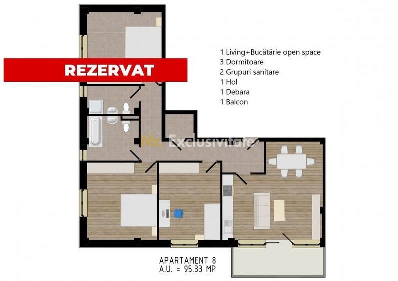 Apartament cu 2 camere în Central