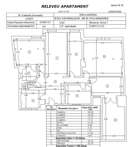 Apartament cu 6 camere decomandat, mobilat în Clucerului