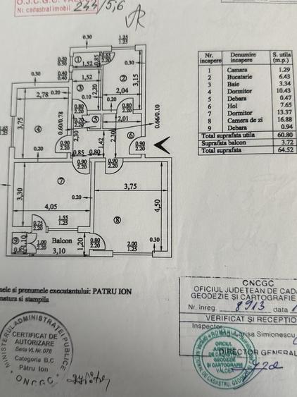 Apartament cu 3 camere decomandat în Nord
