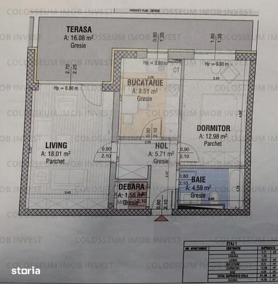 Apartament 2 camere | Decomandat | Terasa 16 mp | Zona Kasper/ Coresi - 2
