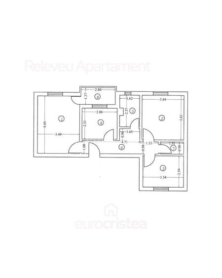 Apartament cu 3 camere în Central