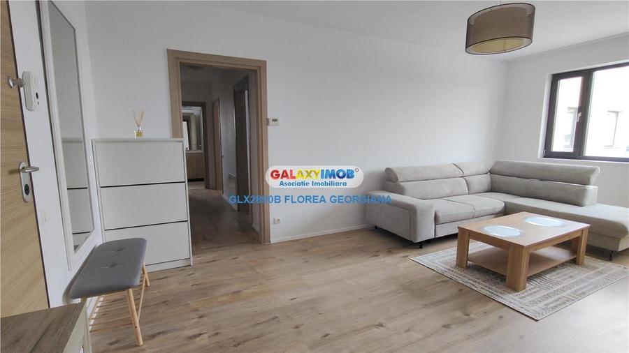 Apartament cu 3 camere semidecomandat, mobilat în Băneasa