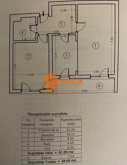 Apartament cu 2 camere decomandat, mobilat în Crângași