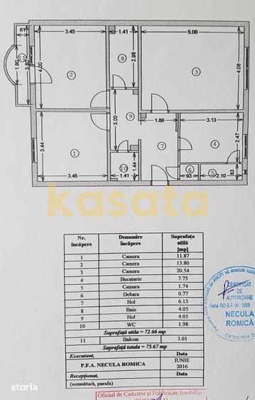 Apartament cu 3 camere decomandat în Rahova