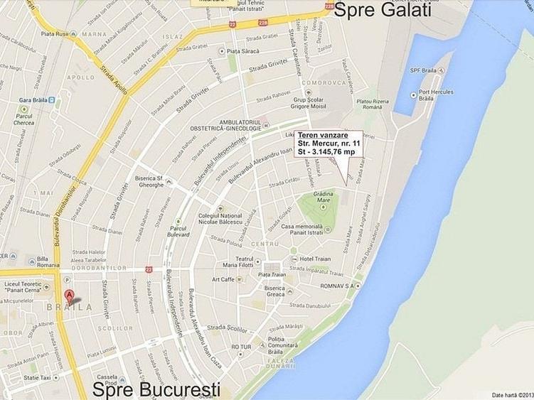 Teren Construcții intravilan de 3145 mp, în Central