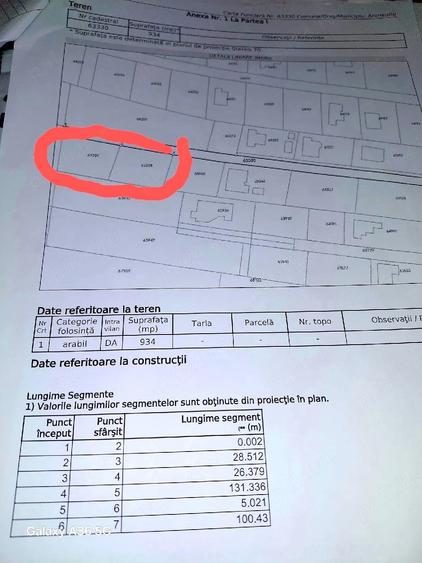 Teren de 1350 mp, în Dorobanț