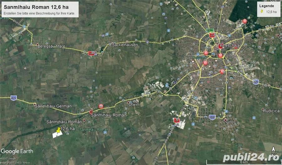 Teren de 127000 mp, în Sânmihaiu Român