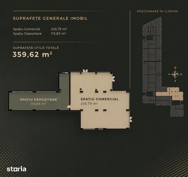 Spațiu comercial, de 359 mp, în Sopor