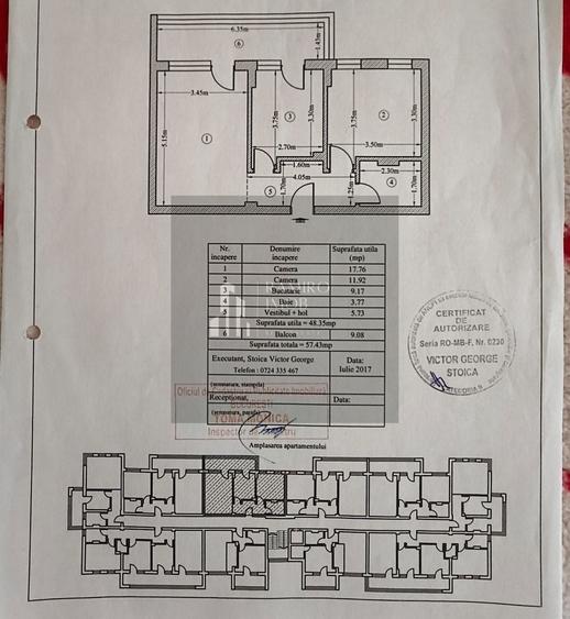 Apartament cu 2 camere decomandat în Metalurgiei