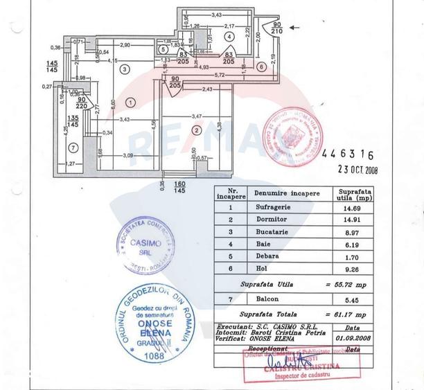 Apartament cu 2 camere, mobilat în Vitan