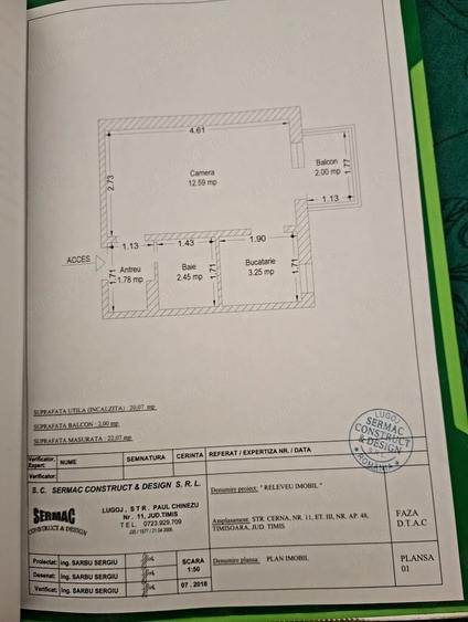 Garsonieră semidecomandată în Olimpia-Stadion