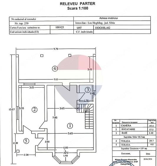 Casă cu 4 camere cu Teren 401 Mp în Hoghilag
