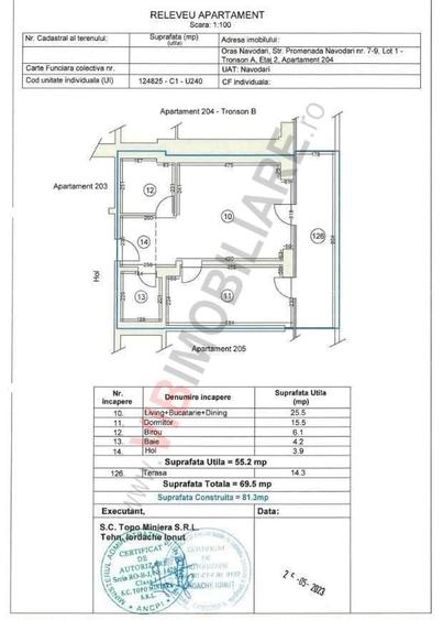 Apartament cu 2 camere în Central