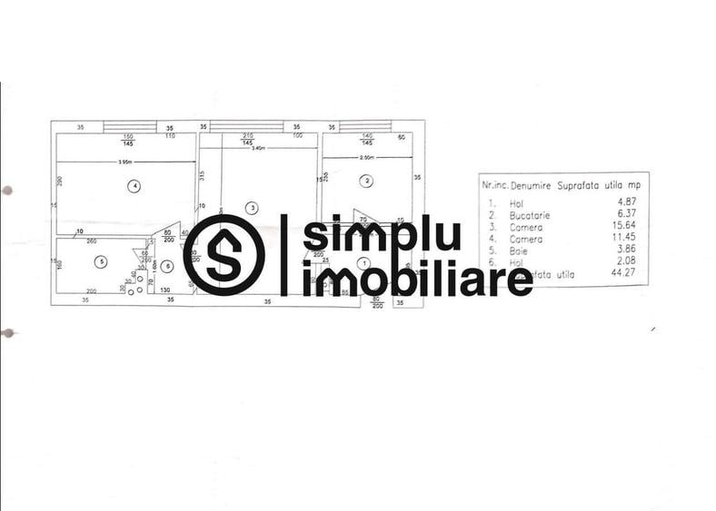 Apartament cu 2 camere semidecomandat în Central