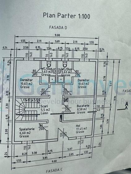 Casă individuală cu 5 camere cu Canalizare în Băile 1 Mai
