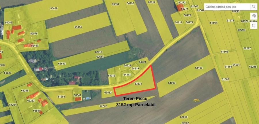 Teren Construcții intravilan de 3132 mp, în Piscu