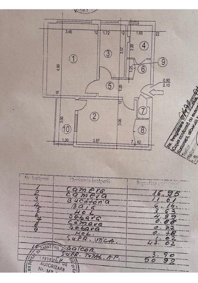 Apartament cu 2 camere decomandat în Brâncoveanu