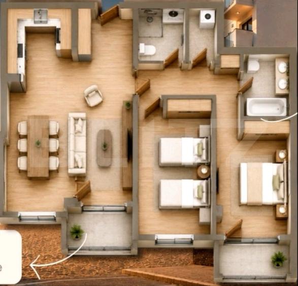 Apartament 3 camere, 83.50 mp, parcare subterana si tva inclus, zona Aradului - 1