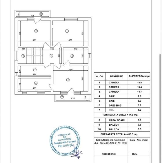Vila Neoclasica zona CENTRALA Otopeni curte 500m2 - 3