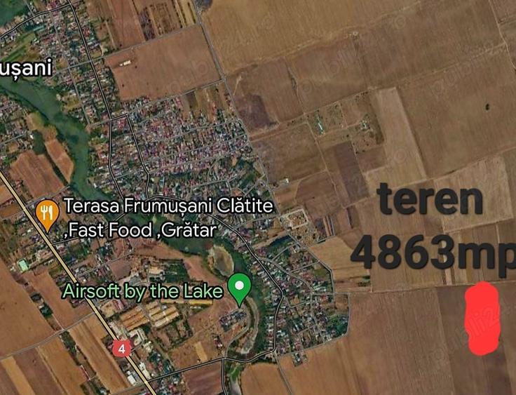 Teren de 4863 mp, în Frumușani