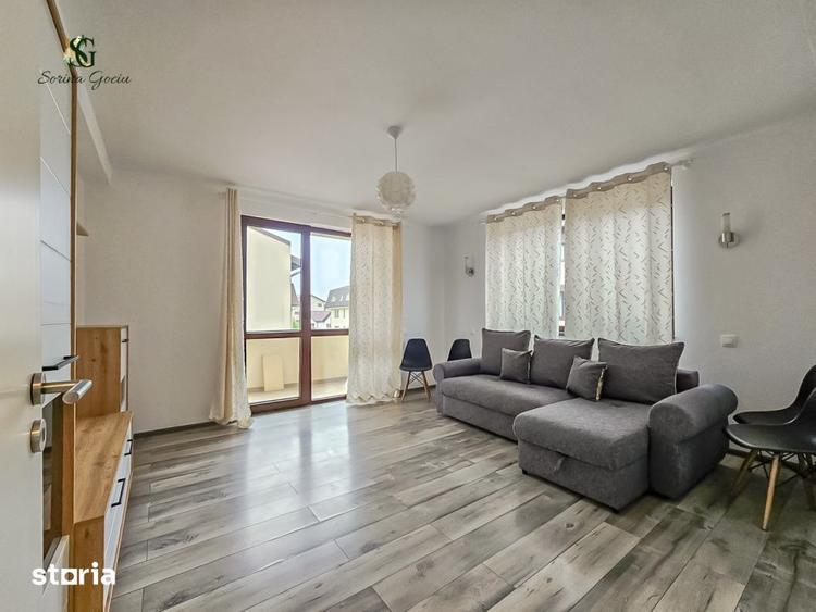 Apartament cu 2 camere decomandat, mobilat în Sânpetru