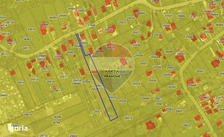 COMISION 0% | Teren 2,432mp | Cornu de Jos (Cornu) Strada Florilor - 3