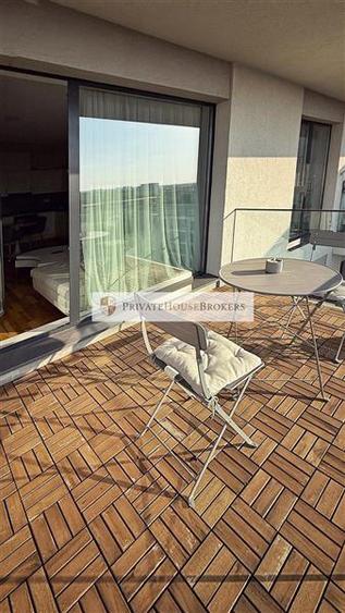 Apartament cu 2 camere semidecomandat, mobilat în Băneasa