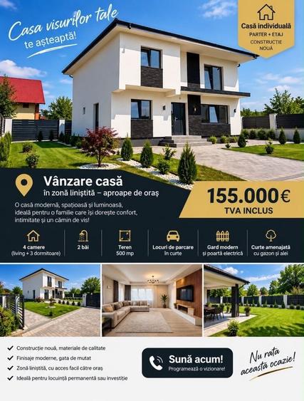 Casă cu 4 camere în Bradu