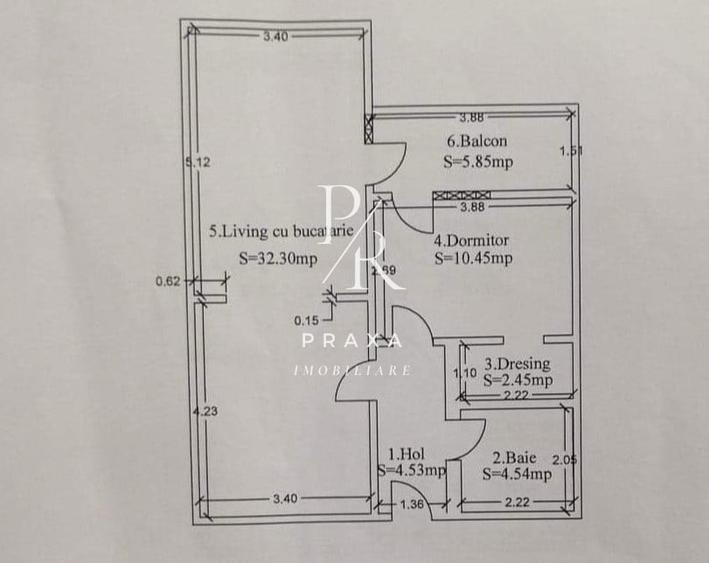 Apartament 2 camere decomandate, 54 mp, parcare, MODERN, zona Vivo! - 8