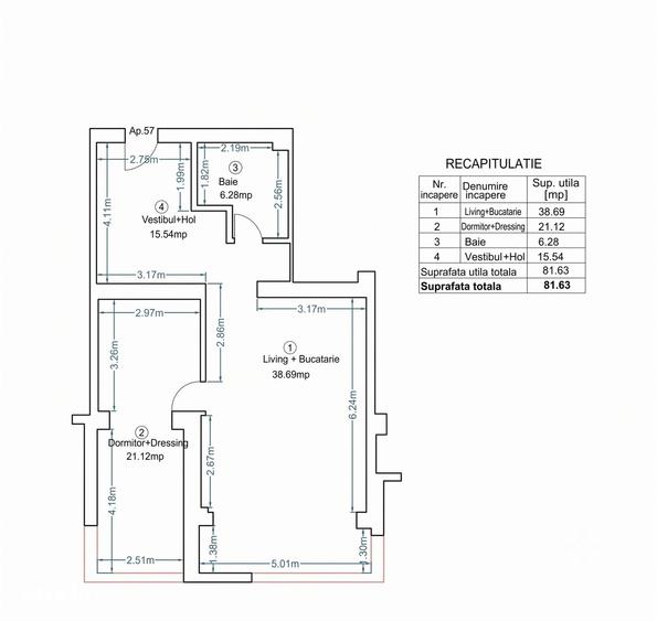 Apartament 2 camere 82mp | 0 comision | Ivory Residence | OMV Pipera | - 5